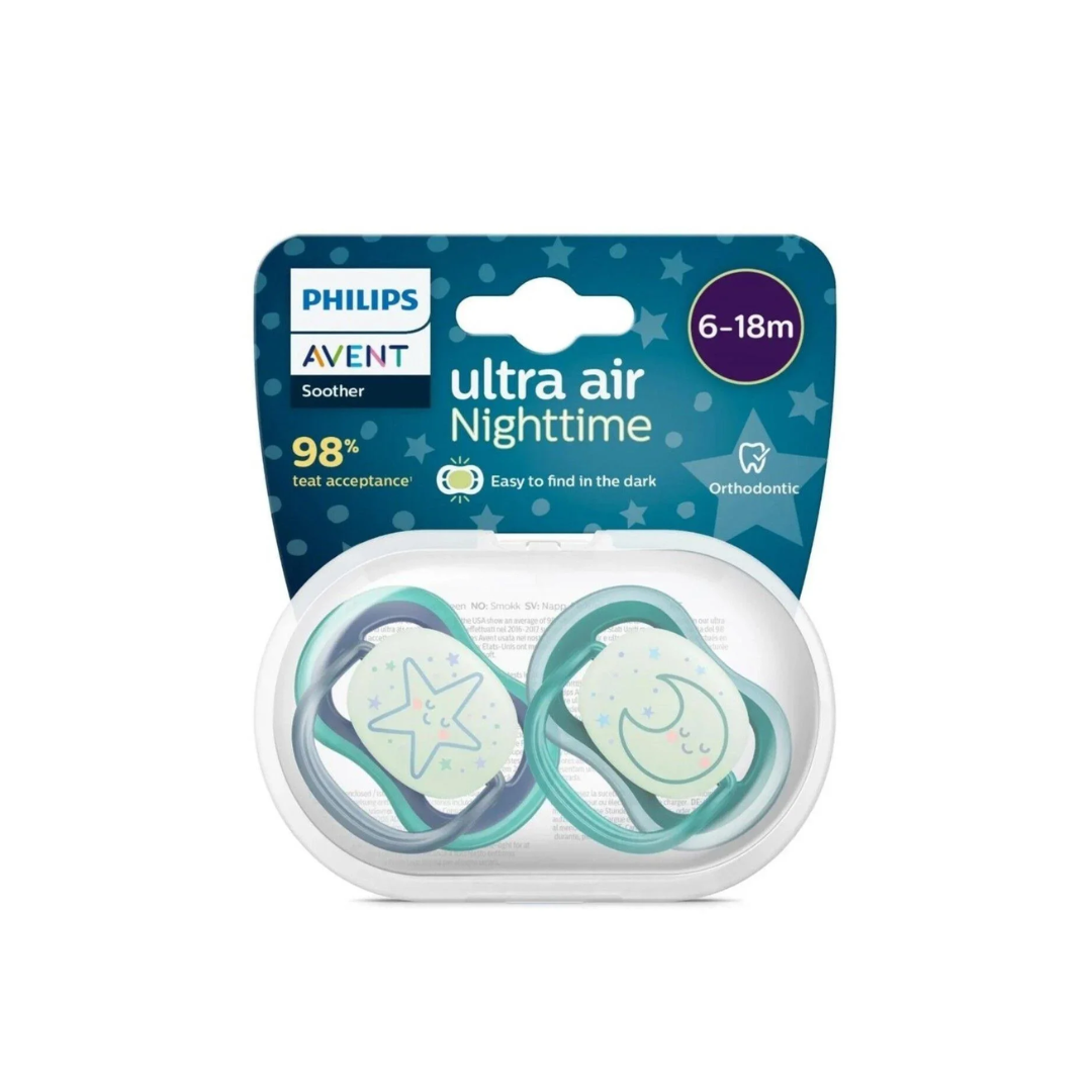 Avent Sucette Ultra Air Night Time 6-18m Scf376/13 Boy